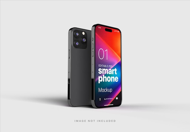 PSD iphone 14 pro max bewerkbare mockup