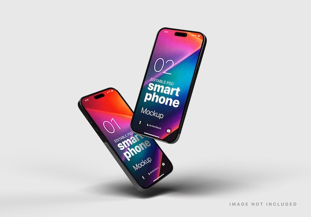 Iphone 14 pro max bewerkbare mockup