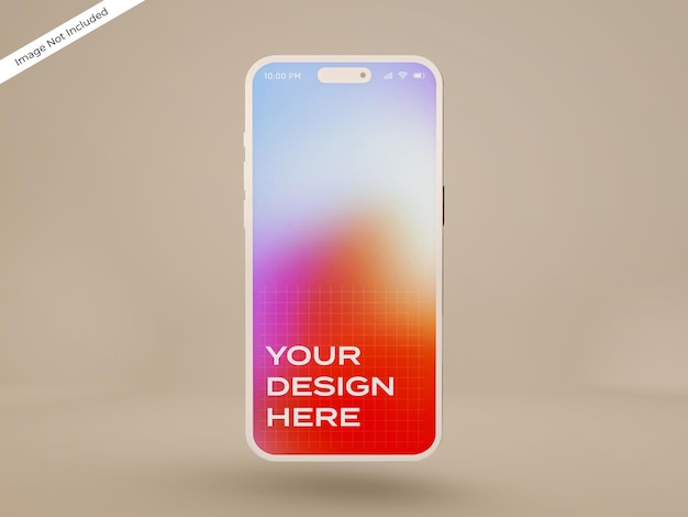 Iphone 14 pro max mockup. smartphone clay mockup. iphone scene ui ux app presentation mockup