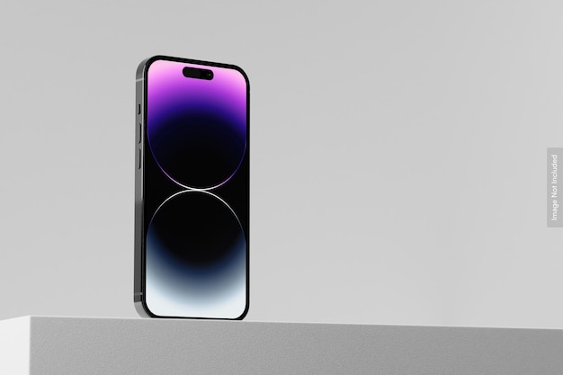 Iphone 14 pro max smartphone mockup 3d compositie