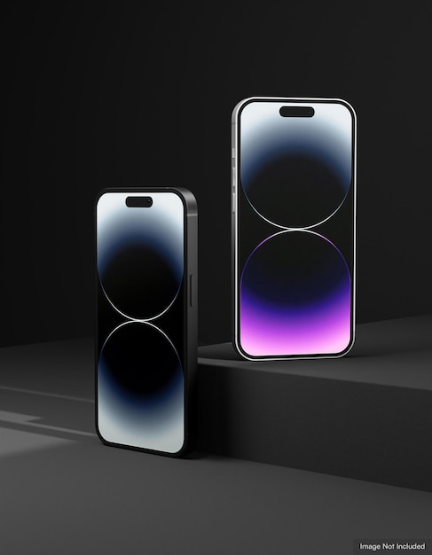 Iphone 14 pro max smartphone mockup 3d composition