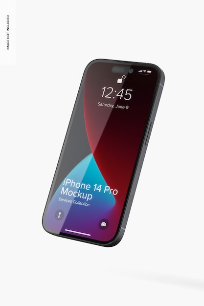 Iphone 14 pro mockup, floating