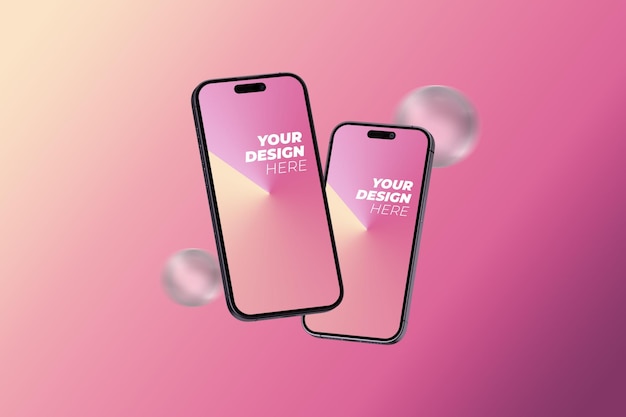 Iphone 14 pro psd mockup template