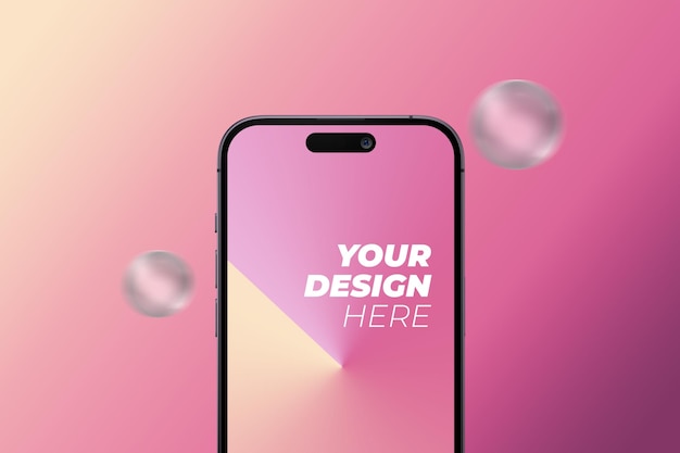 Iphone 14 pro psd mockup template