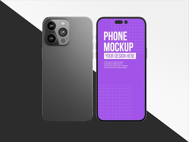 Mockup di scena pro per iphone 14 mockup di schermo del telefono