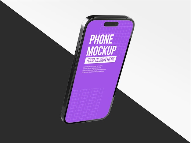 Iphone 14 pro scene mockup telefoonscherm mockup