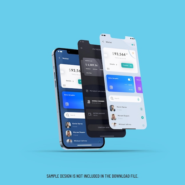 IPhone App Mockup Premium skabelon