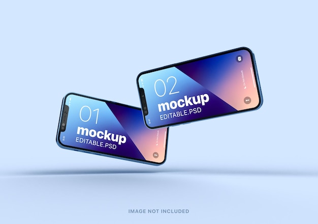 PSD iphone pro max bewerkbare mockup