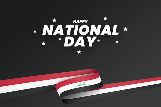 Irak Flaga Projekt Narodowy Dzień Niepodległości Transparent Edytowalny Tekst I Tło