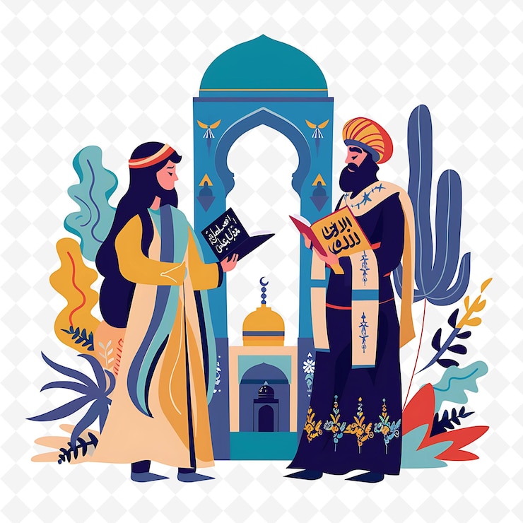 PSD イランの詩人が詩を朗読するデザインは優雅で詩的です i イラスト 文化的な風景