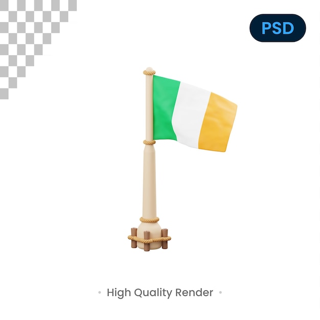 아일랜드 국기 3d 아이콘