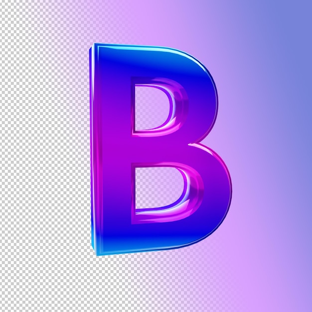 PSD 虹色の 3 d 文字 b