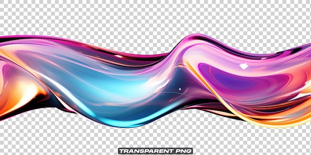 PSD iridescent fluid abstract shape isolated