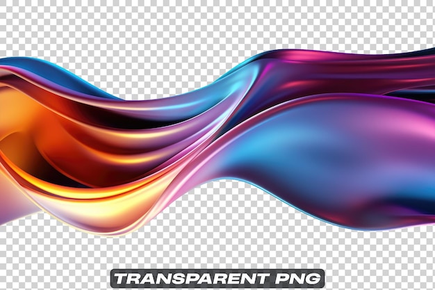 PSD iridescent fluid abstract shape isolated