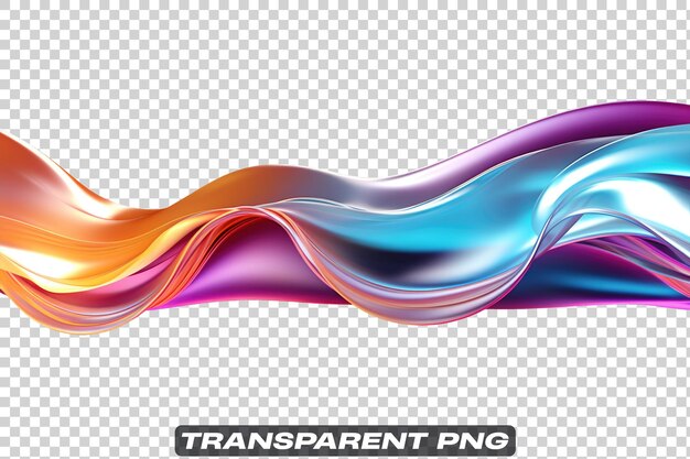 PSD iridescent fluid abstract shape isolated