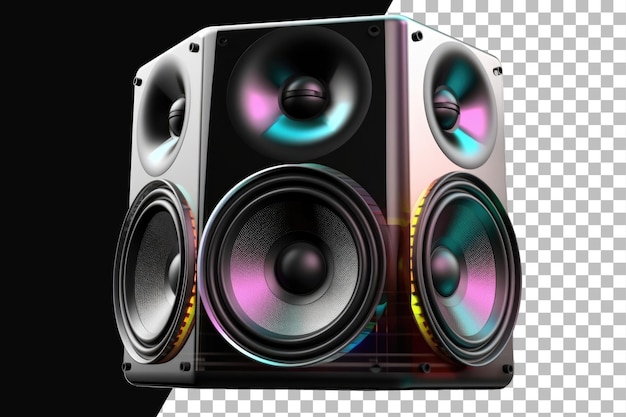 PSD iridescent woofer speaker isolated