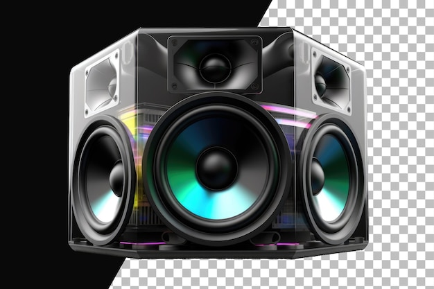 PSD iridescent woofer speaker isolated