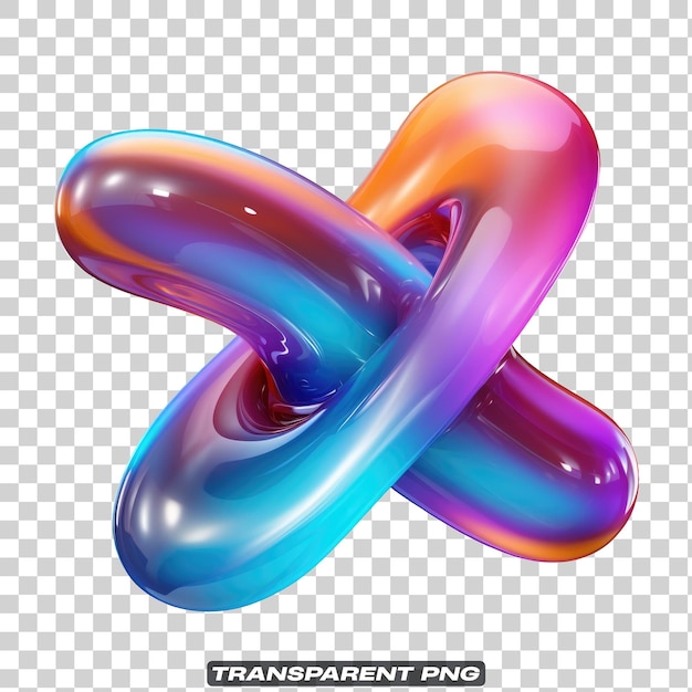 Iriserende vloeibare abstracte vorm geïsoleerd