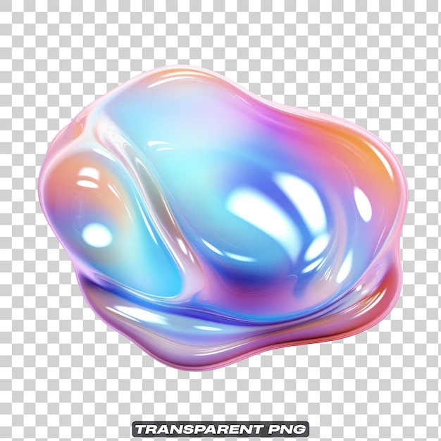 Iriserende vloeibare abstracte vorm geïsoleerd