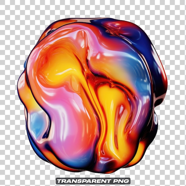 Iriserende vloeibare abstracte vorm geïsoleerd