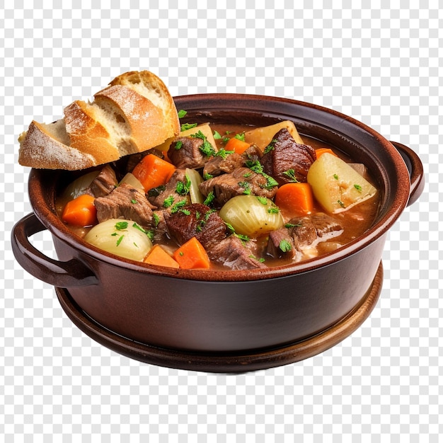 Irish stew isolated on transparent background