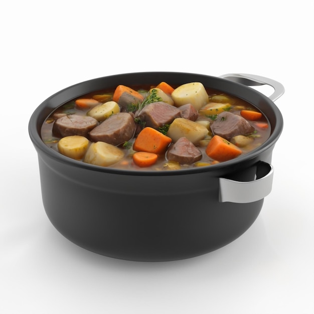 Irish stew psd on a white background