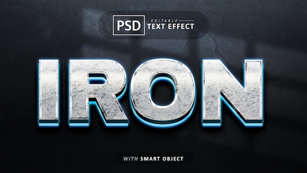 Iron 3d 텍스트 효과 편집 가능