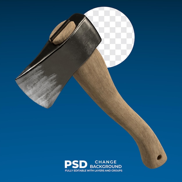 PSD maniglie in legno di ascia di ferro ocra