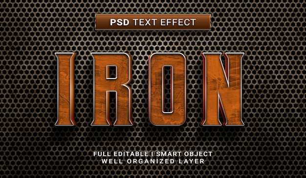 PSD iron psd tekst-effect