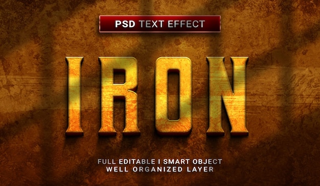 Iron Text Effect