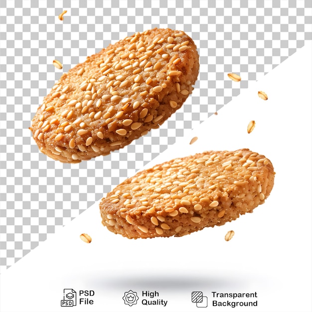 PSD biscotti irresistibili di semi di sesamo che sono su uno sfondo trasparente con file png