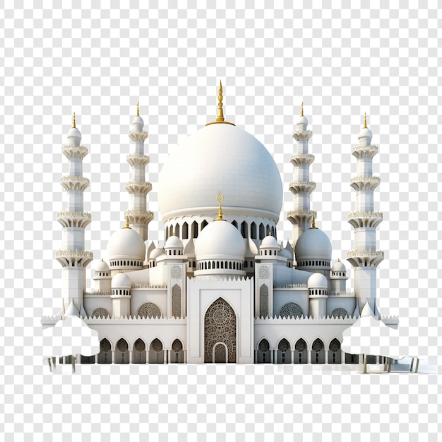 PSD islamic architecture 3d element isolated on transparent background