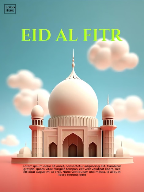 Islamic banner 3d eid fitr ramadhan social media for ramdhan event ied fitr event islamic event