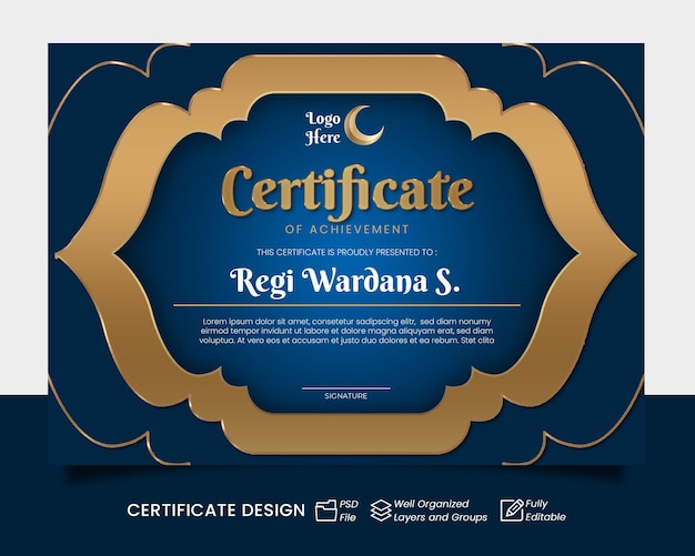 Certificate Arabic Language PSD High Quality Free PSD Templates for Certificate Arabic Language PSD High Quality Free PSD Templates for