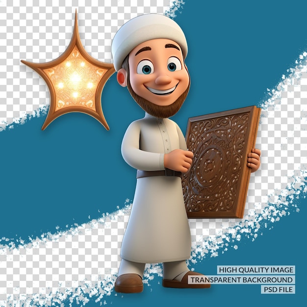 islamic character 3D PNG clipart transparent isolated background