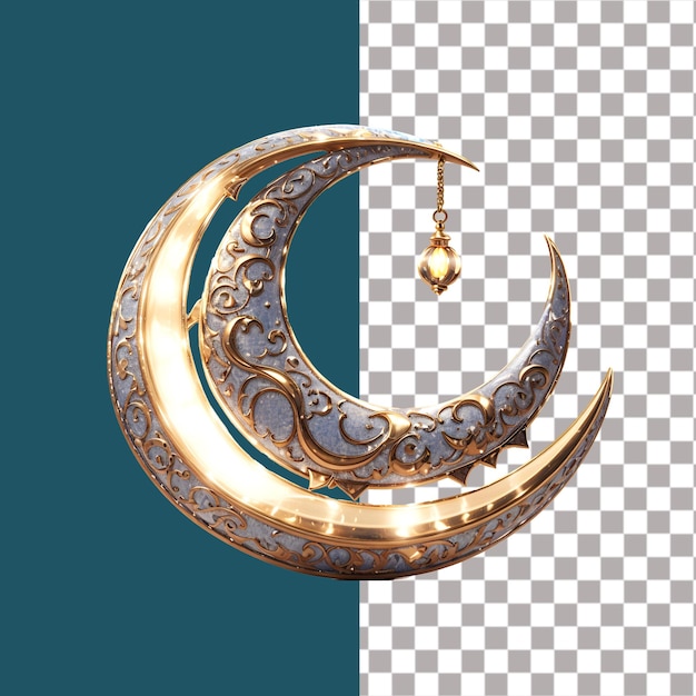 PSD islamic crescent moon transparent background