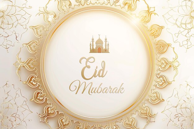 PSD islamic eid mubarak greeting background