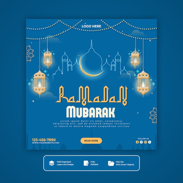 Islamic event ramadan kareem greeting social media post