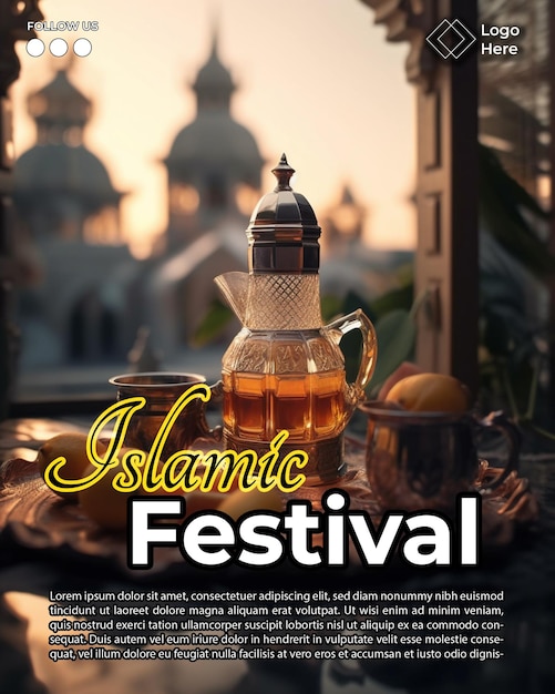 PSD album dei poster del festival islamico