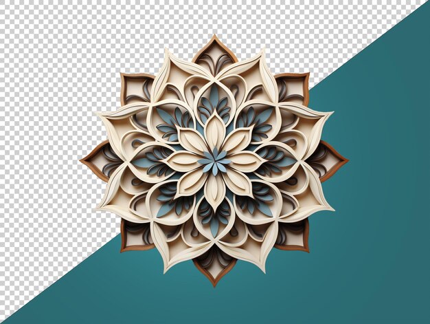 PSD islamic geometric design with transparent background