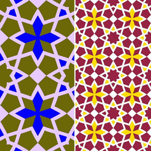 Islamic Geometric Patterns With Interlocking Lines and Fitte Creative Abstract Geometric Vector