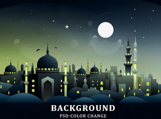 PSD islamic greeting background design