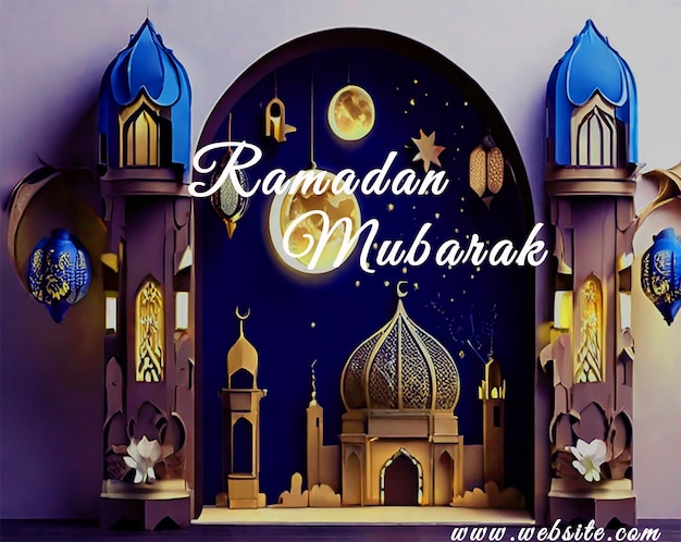 PSD cartellini di auguri islamici per le vacanze musulmane ramadan kareem foto di auguro