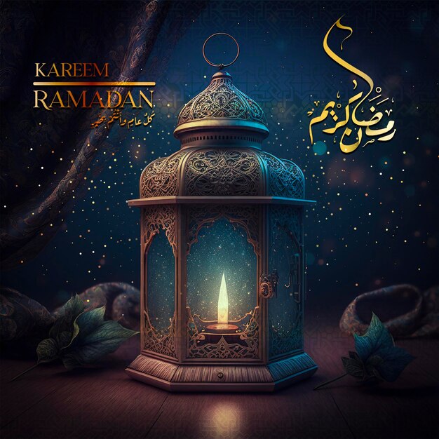 Saluti islamici ramadan kareem carta di design sfondo con oro bellissimo