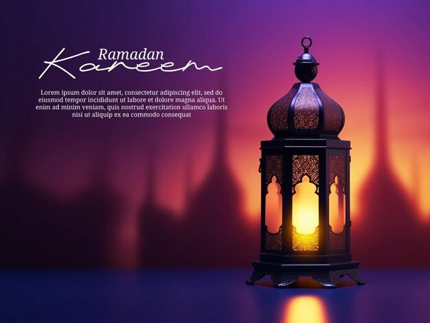 Islamic lantern as a concept for ramadan kareem