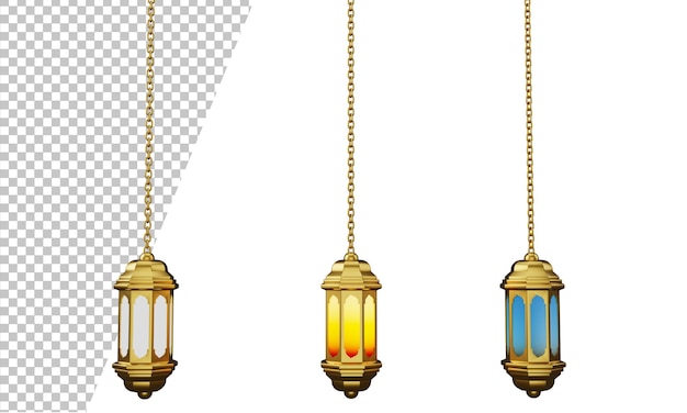 Decorazione islamica della lanterna psd premium