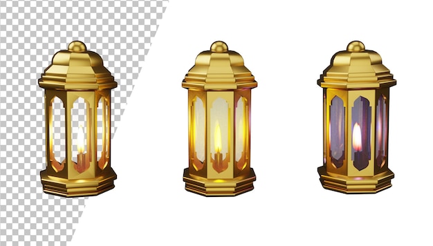 Islamic lantern decoration premium psd