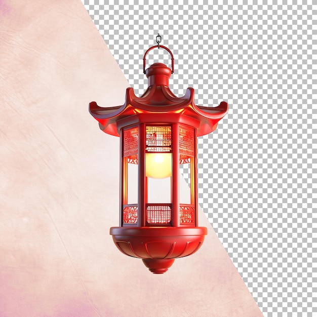 PSD islamic lantern isolated on transparent background