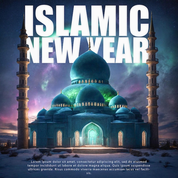 Islamic new year post editable