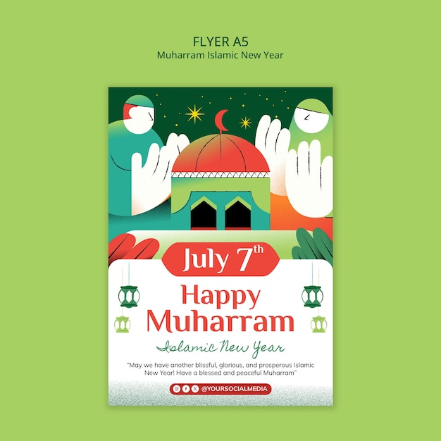 PSD islamic new year  template design